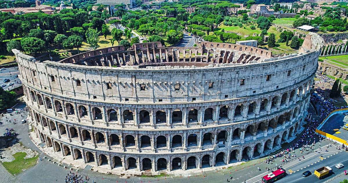Famous Colosseum in Rome, Italy